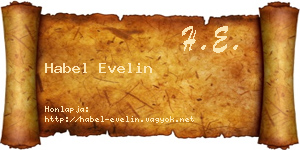 Habel Evelin névjegykártya
